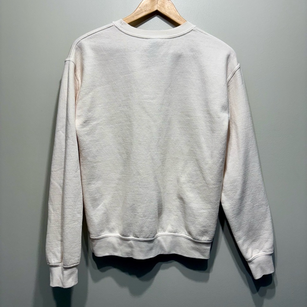 Gildan Cream Crewneck Sweatshirt Pullover Unisex Size Small - Picture 4 of 9